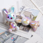 Plating Rabbit Acrylic Beads 38mm Dual Color Glossy 10pcs 5
