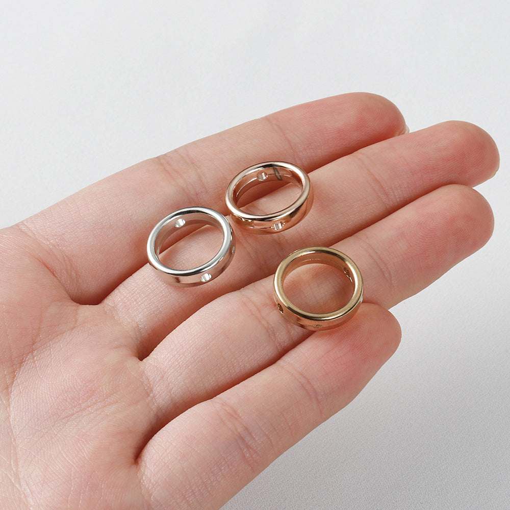 Circle Acrylic Beads 15mm Metallic Finish Mixed Colors 100pcs 3