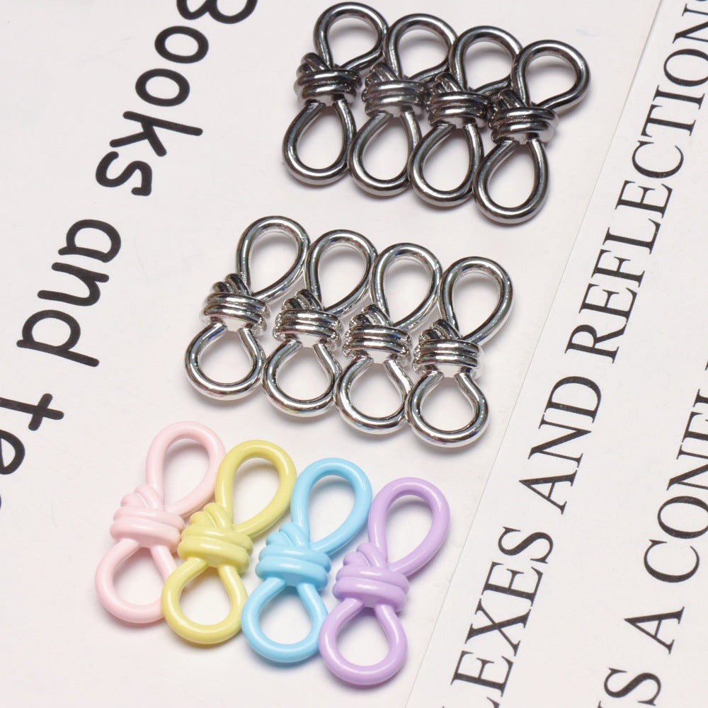 Alloy Knot Shaped Connectors 35mm Mixed Colors 10pcs 4