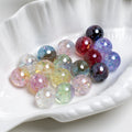 Shimmer Glitter Filled Resin Beads 16mm Round Mixed Colors 10pcs 6