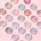 Transparent Floral Round Glass Beads 13mm Pastel Mixed 20pcs 3