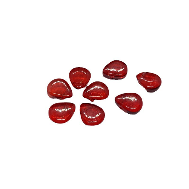 Czech Glass Beads Teardrop 12mm Transparent Iridescent 100pcs 5