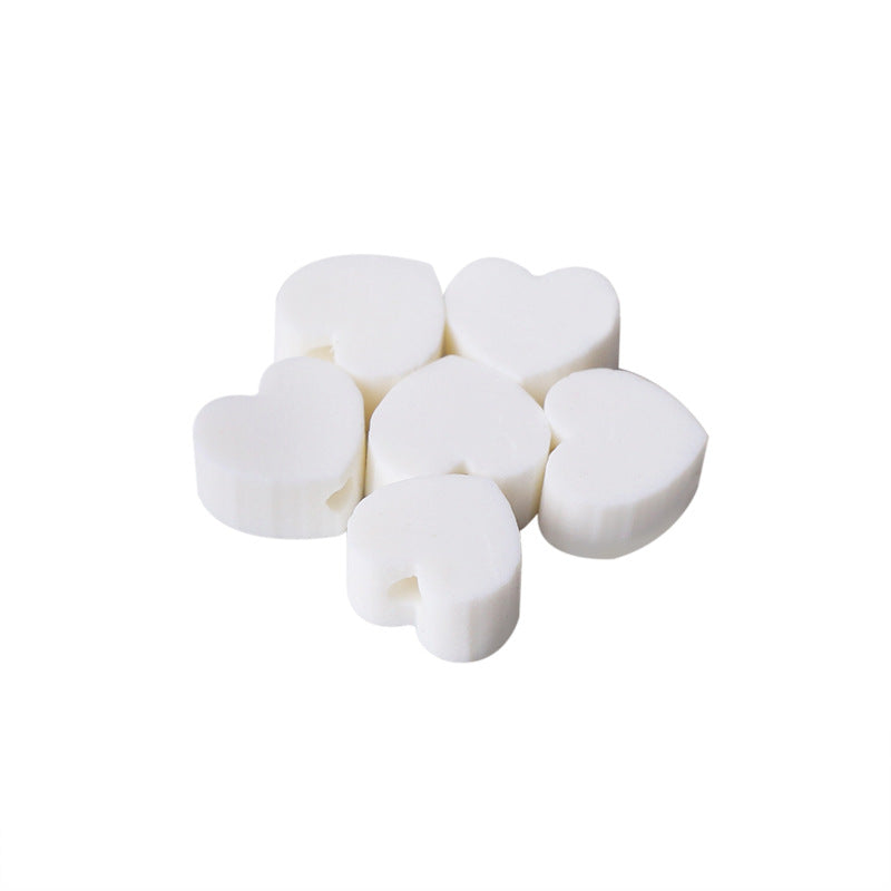 Heart Clay Beads 9mm Multicolor Polymer 100pcs 9