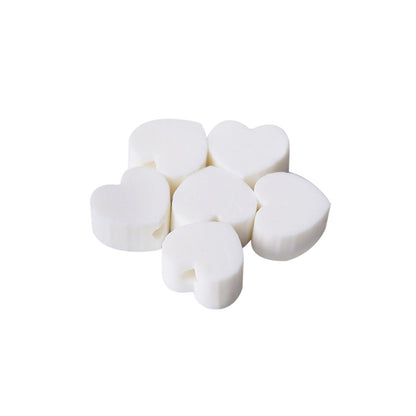 Heart Clay Beads 9mm Multicolor Polymer 100pcs 9