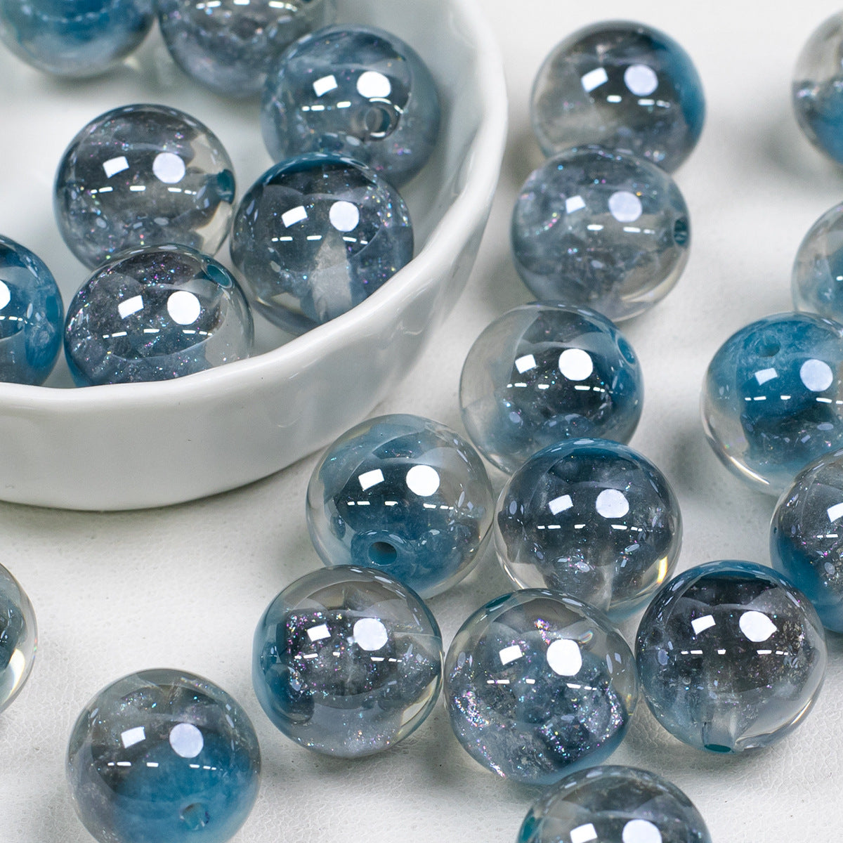 Luminous Shimmer Moonlight Resin Beads 16mm Round 10pcs 9