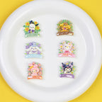 Glossy Sanrio Wreath Resin Beads Playful Pastel Floral 10pcs 3