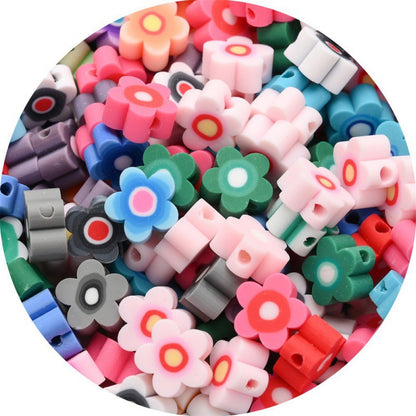 Flat Clay Beads 10mm Color Fruit Cartoon Mixed Design 1000pcs 21