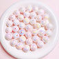 Glow Plating Round Acrylic Beads 16mm Bicolor Pastel 20pcs 7