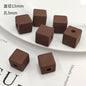 Rubberized Spray Painted Square Acrylic Beads 13mm 50pcs 8