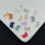 Transparent Bow Glass Beads 14mm Clear Mix 100pcs 2