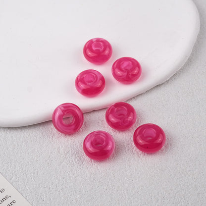 Acrylic Round Spacer Beads 14mm Antique Blooming Ink 50pcs 9