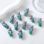 Hand Painted Animal Ceramic Beads Cute 3D Design 2pcs 4