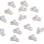 Running Bunny Ceramic Beads 25mm Hand Painted Cute Design 2pcs 5