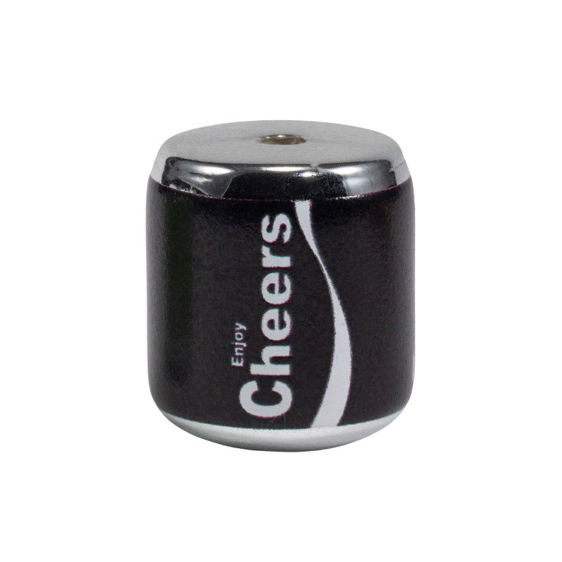 Plating Acrylic Beads 17-20mm Cola Can Design Colorful 10pcs 9