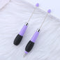 Beadable Telescopic Pen Colorful Ergonomic Rotary Ballpoint 1.0mm 25
