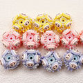 Handmade Round Clay Beads 25mm Adorable Pastel Faces 2pcs 6