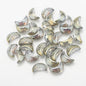 Moon Plated Transparent Crescent Glass Beads 9mm 14mm 30pcs 19