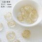 Vintage Flower Oval Acrylic Beads Transparent Gold Accents 1pc 5