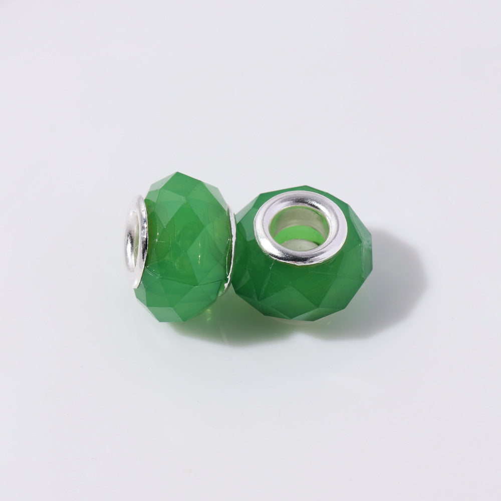 Acrylic Faceted Spacer Beads 9*14mm Jelly Colored 100pcs 14