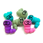Silicone 3D Focal Beads Caterpillar Segmented Body Glasses 20pcs 2
