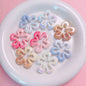 Gradient Hollow Flower Acrylic Beads 32mm Cream Two-Color 5pcs 10