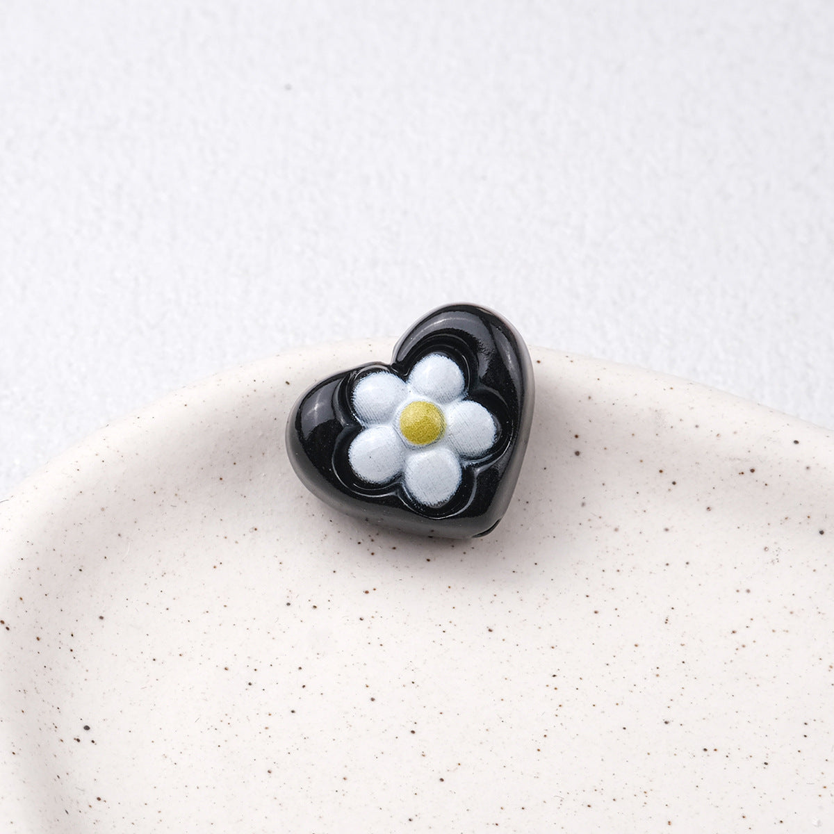 Floral Heart Acrylic Beads 21mm Colorful Mixed 50pcs 11