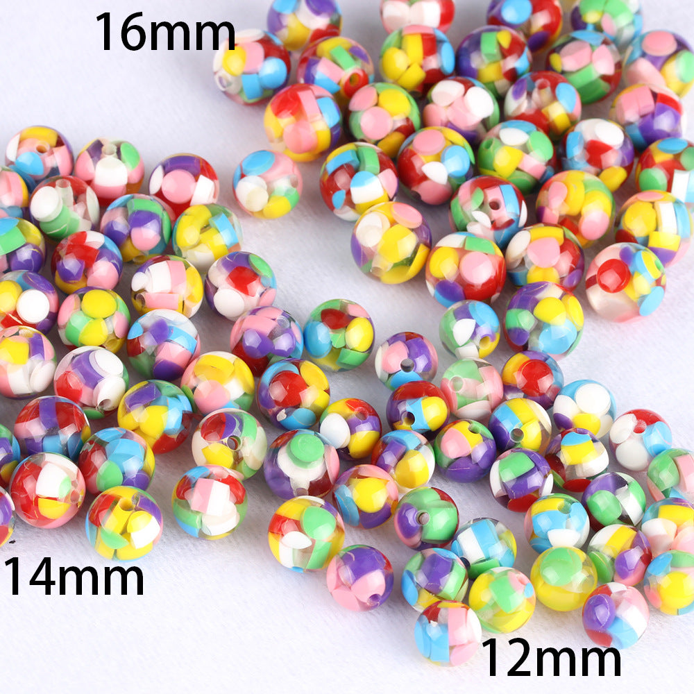 Dopamine Resin Beads 12/14/16mm Colorful Glossy 50pcs 2