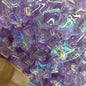 Transparent Smiley Star Acrylic Beads 22mm UV Plating 100pcs 4