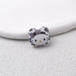 Leopard Print Hello KT Acrylic Beads 14mm Matte Finish 20pcs 12