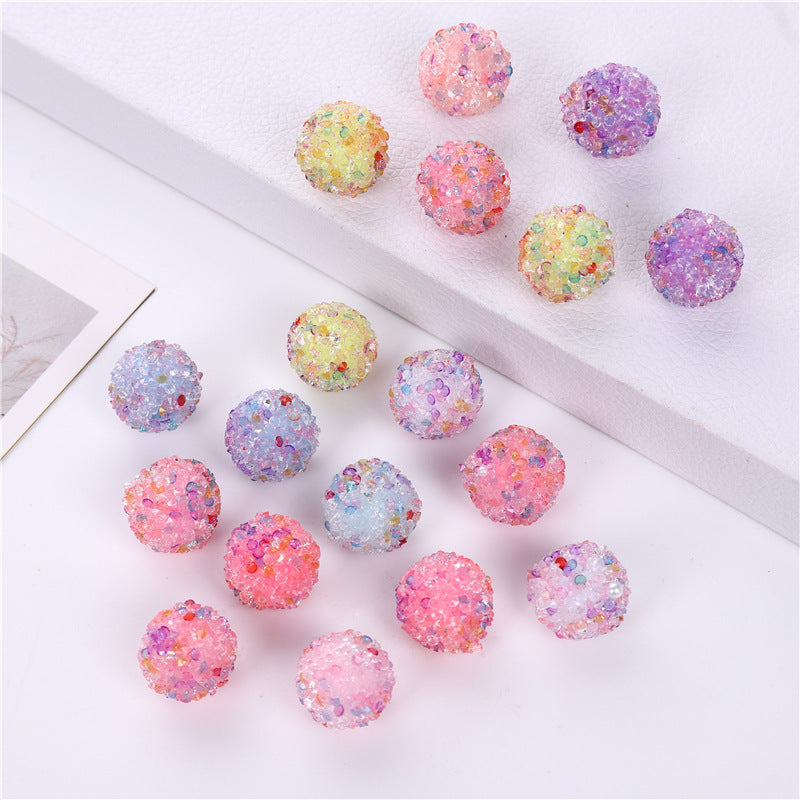 Confetti Bubblegum Beads 16mm Sweet Style Pastel Resin 10pcs 3