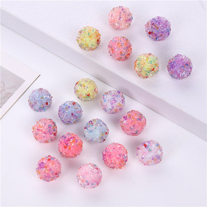 Confetti Bubblegum Beads 16mm Sweet Style Pastel Resin 10pcs 3