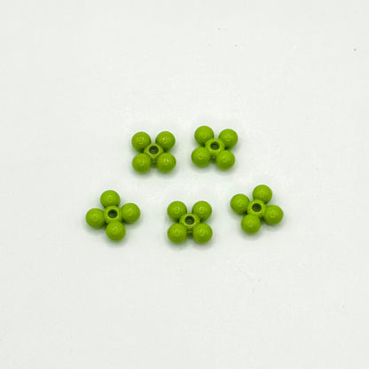 Four Leaf Clover Metal Beads 7.5mm Baking Painted Alloy Spacer 50pcs 13
