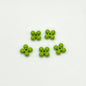 Four Leaf Clover Metal Beads 7.5mm Baking Painted Alloy Spacer 50pcs 13