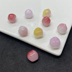 Czech Glass Half Hole Beads 12mm Gradient Peach Colors 100pcs