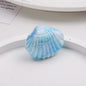 Plating Shell Acrylic Beads 30mm Two Tone Iridescent Scallop 10pcs 10