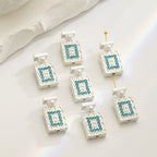 Perfume Bottle Rhinestone Beads 21x11mm Alloy Embeded 10pcs 2