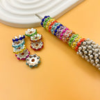 Alloy Wave Spacer Beads 12mm Immitation Pearl 100pcs