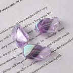 Transparent Plating Twisted Acrylic Beads 23.2×13.7mm Mixed Colors 50pcs 3