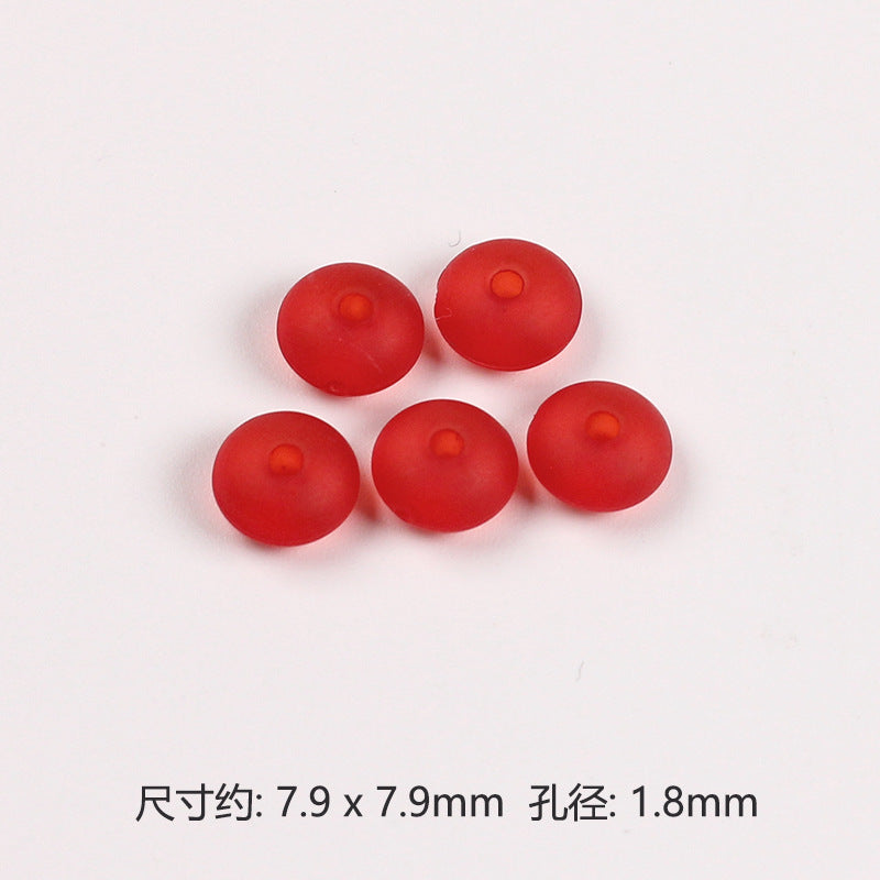 Acrylic Round Spacer Beads 8mm Matte Transparent Jelly Color 200pcs 13