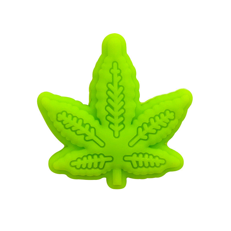 Silicone Focal Beads Maple Leaf Detailed Veins 20pcs 2
