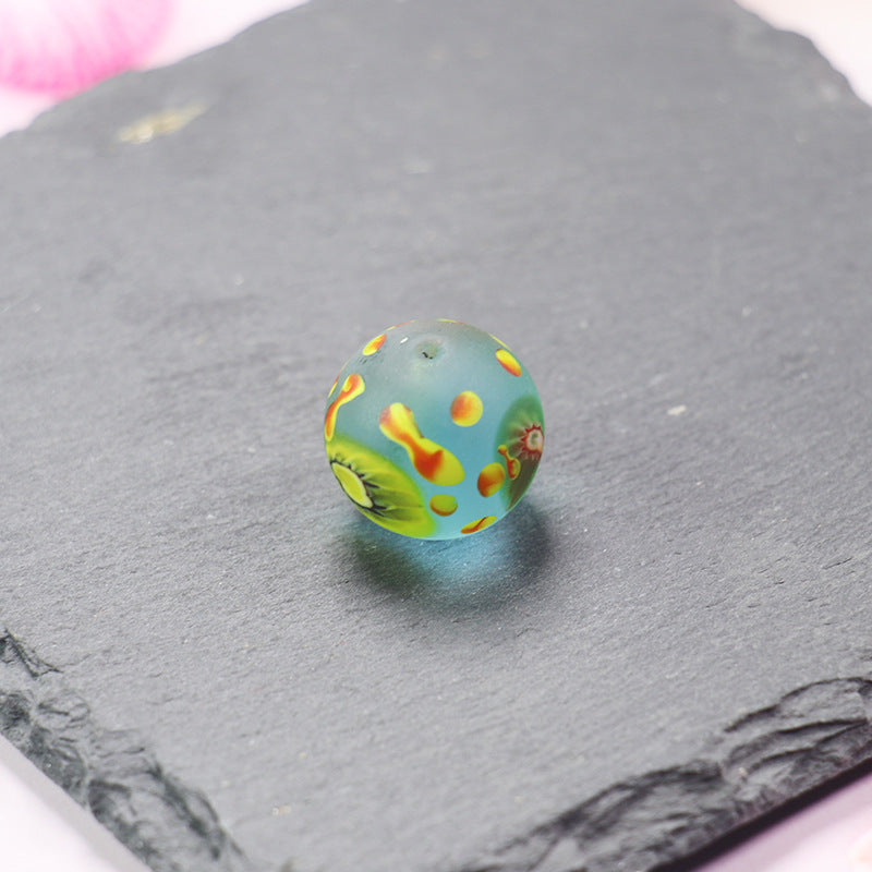 Vintage Phoenix Eye Lampwork Glass Beads 20mm Round 10pcs 20