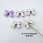 Bow Metal Beads 14mm 16mm Baking Painted Two-Color Alloy 10pcs 11