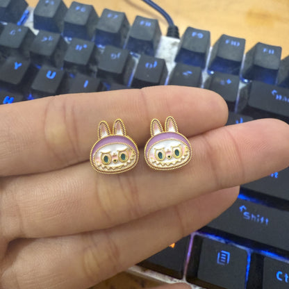 Bunny Metal Beads 12mm Color Retaining Enamel Zinc Alloy 10pcs 8
