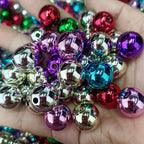 Plating Round Acrylic Beads 16mm Metallic Color Mirror Shine 100pcs 6