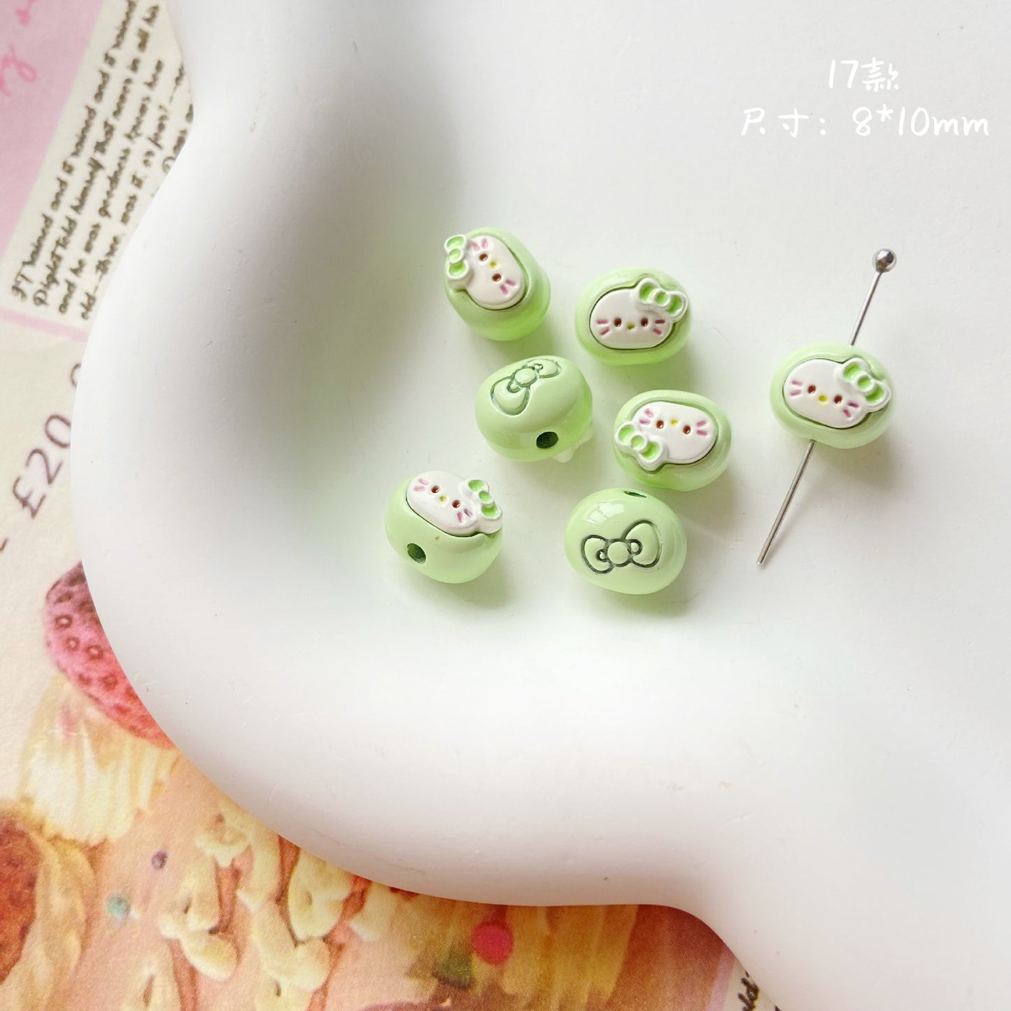 Character Metal Beads 17mm Hello Kitty Doll Head & Stamp Alloy 10pcs 18