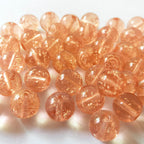 Handmade Painted Glass Beads 8/10/12mm Luminous Silvery Speckles 10pcs 4