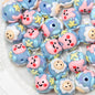 Hand Painted Acrylic Beads 16mm New Year Dog Faces 10pcs 13