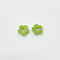 Lampwork Glass Beads Five Petal Flower 15mm Solid Color 10pcs 9