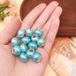 Blue Tone Resin Spacer Beads Mixed Shapes Multicolor 40pcs 23