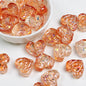 Rose Pattern Heart Resin Beads 20mm Multicolor 10pcs 11